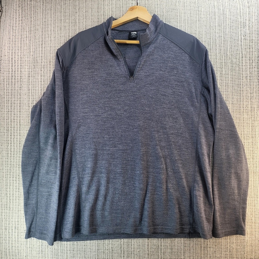 Kuhl Quarter Zip Pullover Mens XL‎ Gray Heather Long Sleeve Outdoor Performance